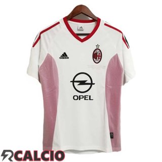 Seconda Maglie Calcio AC Milan Retro Bianco 2002-2003  Seconda Maglie Calcio AC Milan Retro Bianco 2002-2003