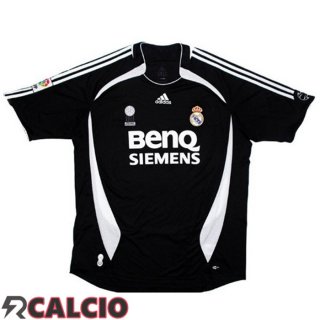 Seconda Maglie Calcio Real Madrid Retro Nero 2006-2007