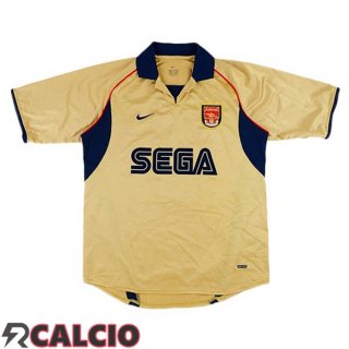 Seconda Maglie Calcio Arsenal Retro Giallo 2001-2002  Seconda Maglie Calcio Arsenal Retro Giallo 2001-2002