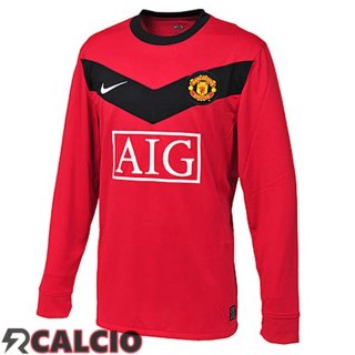 Prima Maglie Calcio Manchester United Retro Manica Lunga Rosso 2009-2010