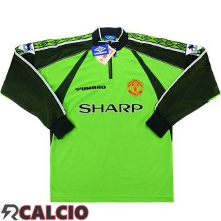 Maglie Calcio Manchester United Retro Portiere Manica Lunga Verde 1998-1999