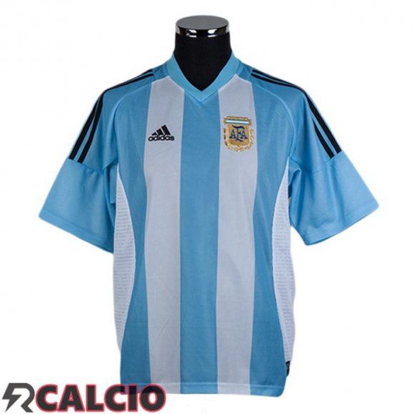 Prima Maglie Calcio Argentina Retro Bianco Blu 2002  Prima Maglie Calcio Argentina Retro Bianco Blu 2002