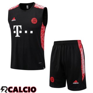 Canotta Calcio Bayern Monaco + Shorts Nero 2022/2023  Canotta Calcio Bayern Monaco + Shorts Nero 2022/2023