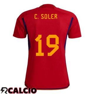 Prima Maglia Spagna (C. SOLER 19) Rosso Coppa del Mondo 2022