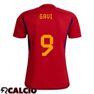 Prima Maglia Spagna (GAVI 9) Rosso Coppa del Mondo 2022
