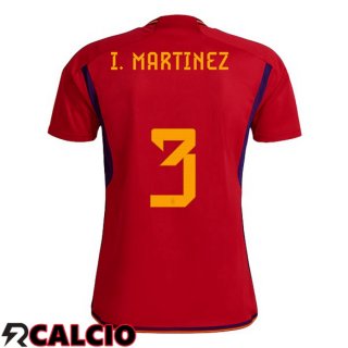 Prima Maglia Spagna (I. MARTINEZ 3) Rosso Coppa del Mondo 2022