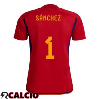 Prima Maglia Spagna (SÁNCHEZ 1) Rosso Coppa del Mondo 2022  Prima Maglia Spagna (SÁNCHEZ 1) Rosso Coppa del Mondo 2022