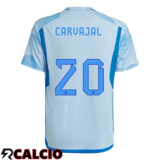 Seconda Maglia Spagna (CARVAJAL 20) Blu Bianco Coppa del Mondo 2022  Seconda Maglia Spagna (CARVAJAL 20) Blu Bianco Coppa del Mondo 2022