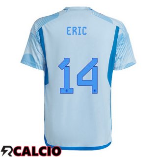 Seconda Maglia Spagna (ERIC 14) Blu Bianco Coppa del Mondo 2022  Seconda Maglia Spagna (ERIC 14) Blu Bianco Coppa del Mondo 2022