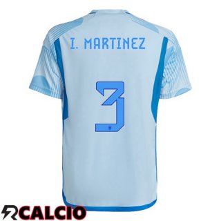 Seconda Maglia Spagna (I. MARTINEZ 3) Blu Bianco Coppa del Mondo 2022  Seconda Maglia Spagna (I. MARTINEZ 3) Blu Bianco Coppa del Mondo 2022
