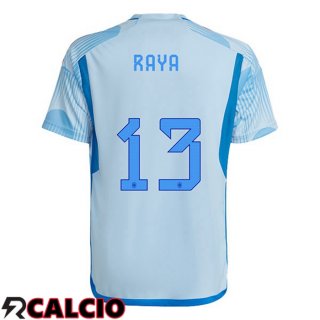 Seconda Maglia Spagna (RAYA 13) Blu Bianco Coppa del Mondo 2022