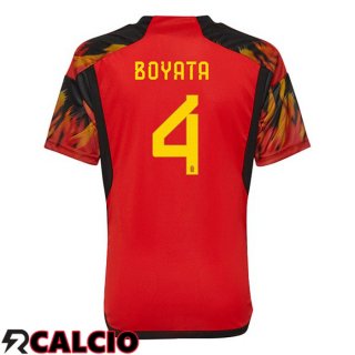Prima Maglia Belgio (BOYATA 4) Rosso Coppa del Mondo 2022