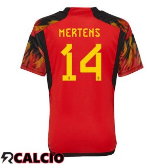 Prima Maglia Belgio (MERTENS 14) Rosso Coppa del Mondo 2022