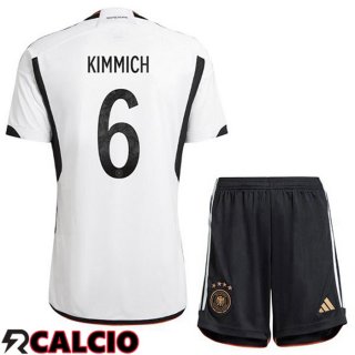 Prima Maglia Germania (KIMMICH 6) Bambino Nero Bianco 2022/2023
