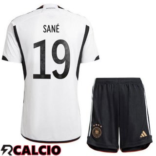 Prima Maglia Germania (SANÉ 19) Bambino Nero Bianco 2022/2023