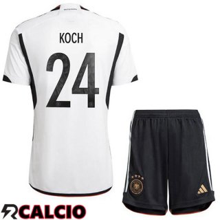 Prima Maglia Germania (KOCH 24) Bambino Nero Bianco 2022/2023