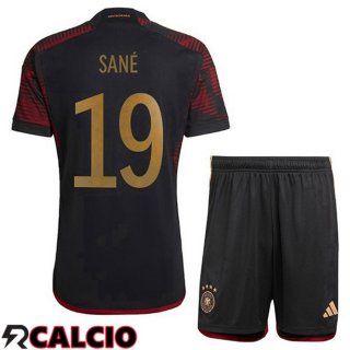 Seconda Maglia Germania (SANÉ 19) Bambino Nero 2022/2023