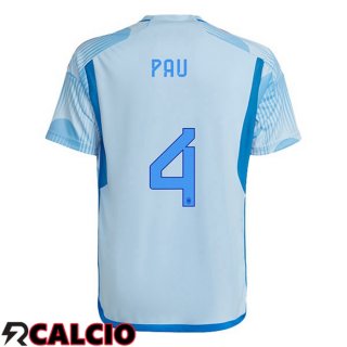 Seconda Maglia Spagna (PAU 4) Blu Bianco 2022/2023
