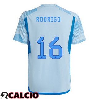 Seconda Maglia Spagna (RODRIGO 16) Blu Bianco 2022/2023  Seconda Maglia Spagna (RODRIGO 16) Blu Bianco 2022/2023