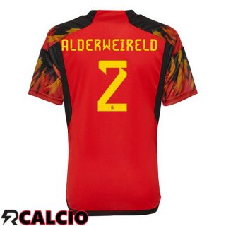 Prima Maglia Belgio (ALDERWEIRELD 2) Rosso 2022/2023  Prima Maglia Belgio (ALDERWEIRELD 2) Rosso 2022/2023