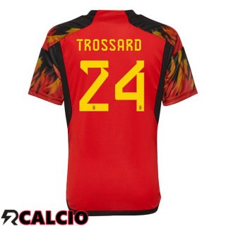Prima Maglia Belgio (TROSSARD 24) Rosso 2022/2023  Prima Maglia Belgio (TROSSARD 24) Rosso 2022/2023
