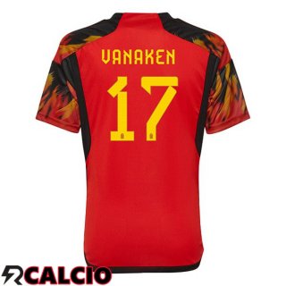 Prima Maglia Belgio (VANAKEN 17) Rosso 2022/2023  Prima Maglia Belgio (VANAKEN 17) Rosso 2022/2023