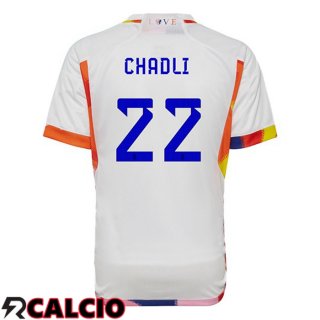 Seconda Maglia Belgio (CHADLI 22) Bianco 2022/2023  Seconda Maglia Belgio (CHADLI 22) Bianco 2022/2023