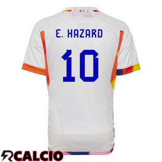 Seconda Maglia Belgio (E.HAZARD 10) Bianco 2022/2023