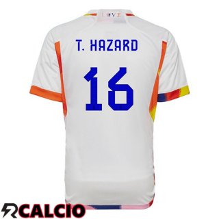Seconda Maglia Belgio (T. HAZARD 16) Bianco 2022/2023  Seconda Maglia Belgio (T. HAZARD 16) Bianco 2022/2023