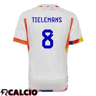 Seconda Maglia Belgio (TIELEMANS 8) Bianco 2022/2023  Seconda Maglia Belgio (TIELEMANS 8) Bianco 2022/2023