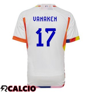 Seconda Maglia Belgio (VANAKEN 17) Bianco 2022/2023  Seconda Maglia Belgio (VANAKEN 17) Bianco 2022/2023