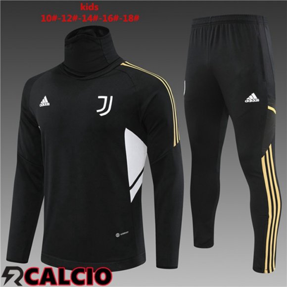 Tuta Calcio Juventus Collo Alto Bambino Nero 2022/2023  Tuta Calcio Juventus Collo Alto Bambino Nero 2022/2023