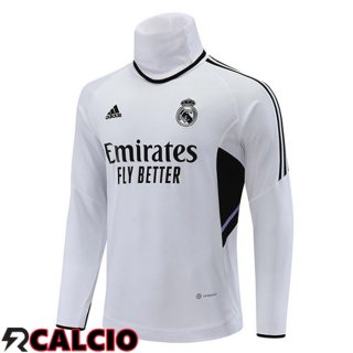 Felpe Allenamento Real Madrid Collo Alto Bianco 2022/2023
