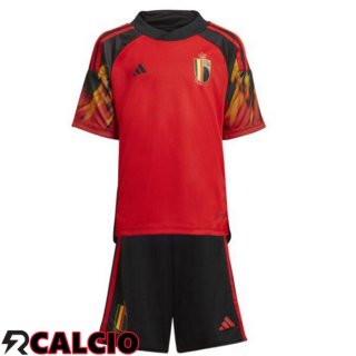 Prima Maglia Belgio Bambino Rosso Coppa del Mondo 2022