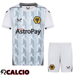Terza Maglia Wolves Bambino Bianco Grigio 2022/2023