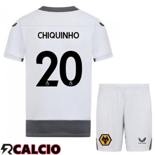 Terza Maglia Wolves (CHIQUINHO 20) Bambino Bianco Grigio 2022/2023