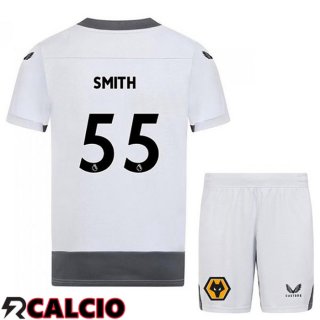 Terza Maglia Wolves (SMITH 55) Bambino Bianco Grigio 2022/2023