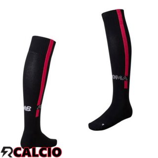 Terza Calzini Calcio AS Roma Nero 2022/2023  Terza Calzini Calcio AS Roma Nero 2022/2023