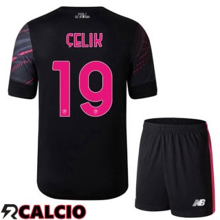Terza Maglia AS Roma (ÇELIK 19) Bambino Nero 2022/2023