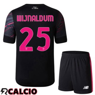 Terza Maglia AS Roma (WIJNALDUM 25) Bambino Nero 2022/2023