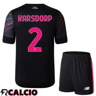 Terza Maglia AS Roma (KARSDORP 2) Bambino Nero 2022/2023