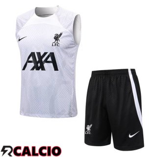 Canotta Calcio FC Liverpool + Shorts Bianco 2022/2023  Canotta Calcio FC Liverpool + Shorts Bianco 2022/2023