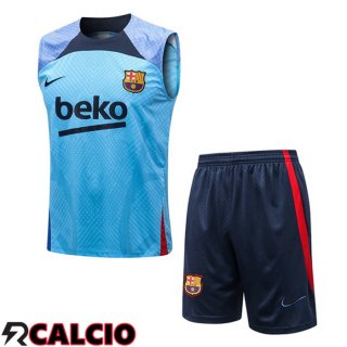 Canotta Calcio FC Barcellona + Shorts Blu 2022/2023  Canotta Calcio FC Barcellona + Shorts Blu 2022/2023