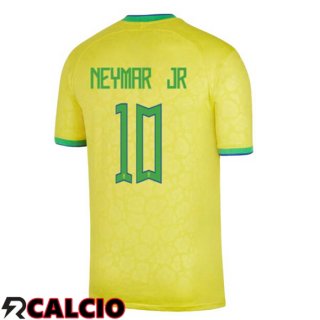 Prima Maglia Brasile (NEYMAR JR 10) Giallo Coppa del Mondo 2022  Prima Maglia Brasile (NEYMAR JR 10) Giallo Coppa del Mondo 2022