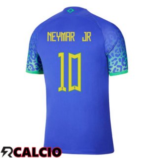 Seconda Maglia Brasile (NEYMAR JR 10) Blu Coppa del Mondo 2022  Seconda Maglia Brasile (NEYMAR JR 10) Blu Coppa del Mondo 2022
