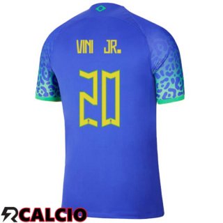 Seconda Maglia Brasile (VINI JR. 20) Blu Coppa del Mondo 2022  Seconda Maglia Brasile (VINI JR. 20) Blu Coppa del Mondo 2022
