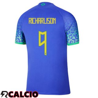 Seconda Maglia Brasile (RICHARLISON 9) Blu Coppa del Mondo 2022  Seconda Maglia Brasile (RICHARLISON 9) Blu Coppa del Mondo 2022