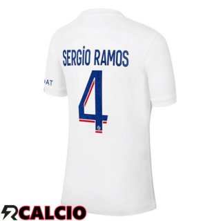 Terza Maglia Paris PSG (SERGIO RAMOS 4) Bianco 2022/2023  Terza Maglia Paris PSG (SERGIO RAMOS 4) Bianco 2022/2023