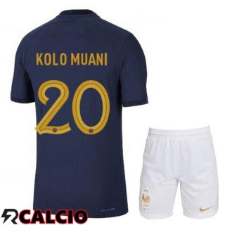 Prima Maglia Francia (KOLO MUANI 20) Bambino Blu Royal 2022/2023