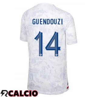 Seconda Maglia Francia (GUENDOUZI 14) Bianco 2022/2023  Seconda Maglia Francia (GUENDOUZI 14) Bianco 2022/2023